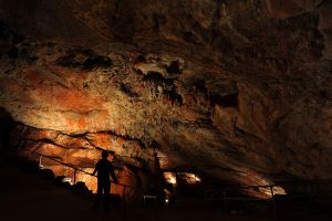 Silhouette in a cave | Kents Cavern, Devon