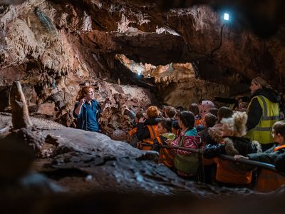 Stone age school trip | Kents Cavern, Devon