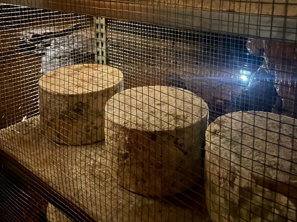 Cave aged cheese at Kents Cavern